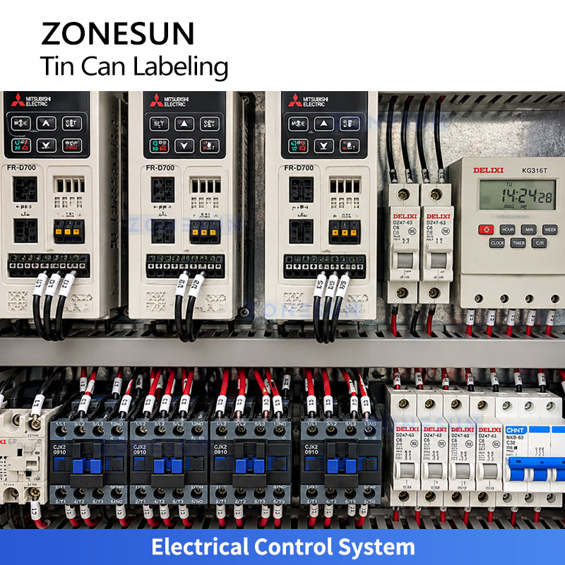 ZONESUN ZS-JTB80 High-Speed Automatic Tin Can Wrap-around Labeling Machine