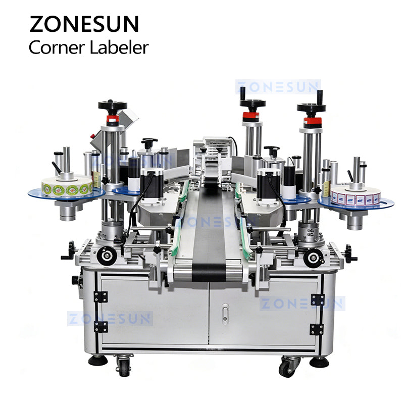ZONESUN ZS-TB816 Double-Side Box Anti-Tamper Corner Labeling Machine