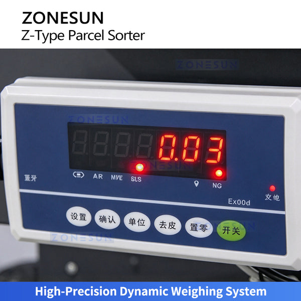 ZONESUN ZS-CB120Z Automatic Barcode Scanner Z-Belt Parcel Sorting Machine