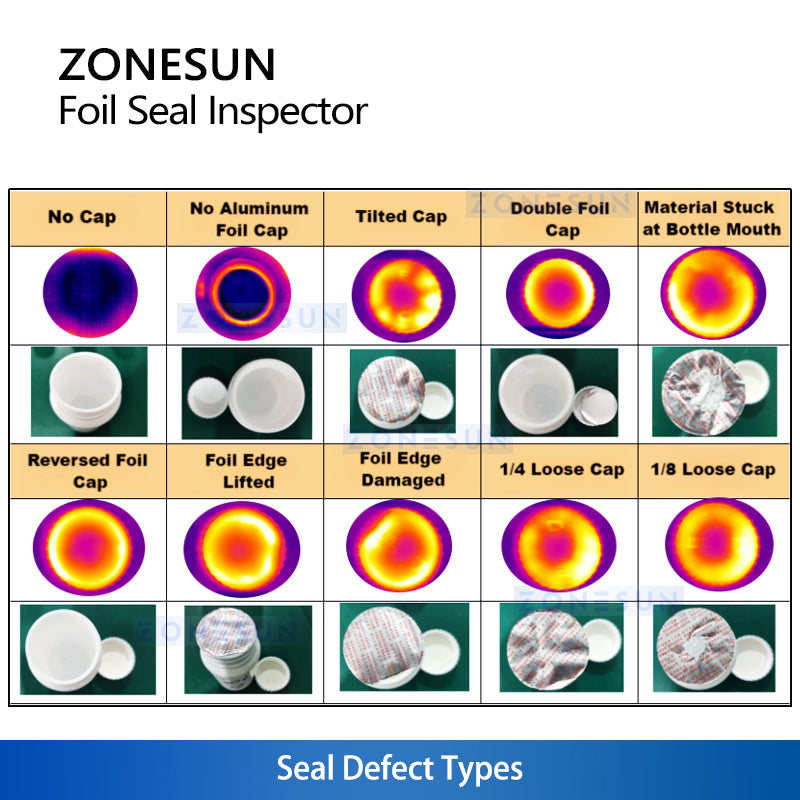 ZONESUN ZS-MD50 Automatic Foil Seal Thermal Imaging Inspection Machine