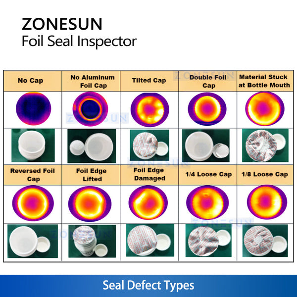 ZONESUN ZS-MD50 Automatic Foil Seal Thermal Imaging Inspection Machine