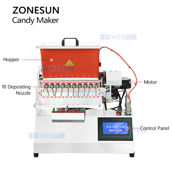 ZONESUN ZS-GD10 Semi-Automatic Gummy & Chocolate Depositing Machine