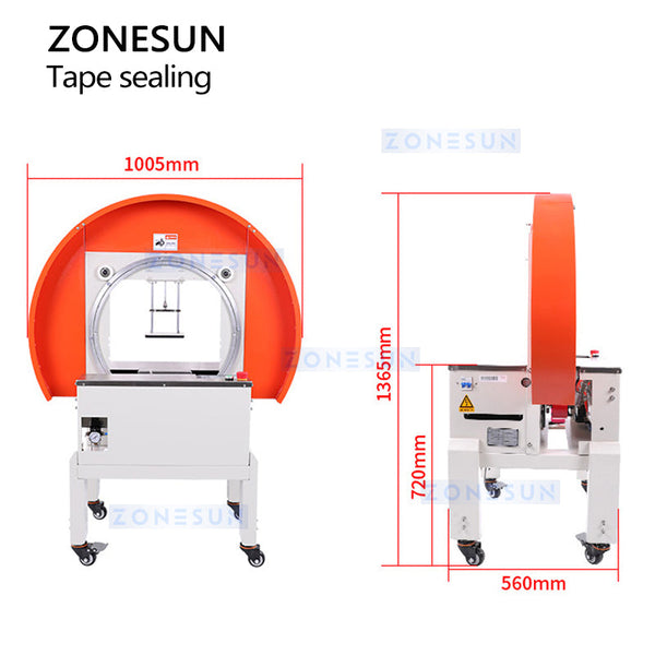 ZONESUN ZS-TFX30 Carton Ring‑type Tape Sealing Machine Box Cross-Taping Equipment