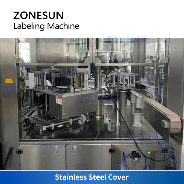ZONESUN ZS-CYXR12 Automatic Hot Melt Glue Film Round Bottle Labeling Machine