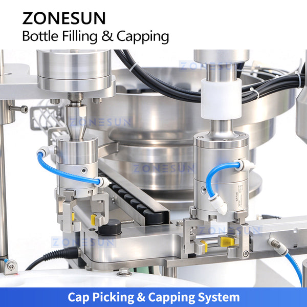 ZONESUN ZS-AFC55 automatic magnetic pump small bottle filling and capping machine, product image 6