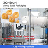 ZONESUN ZS-FAL180V10 Servo Piston Syrup Filling Production Line with Bottle Rinsing and Dual Capping Integration System