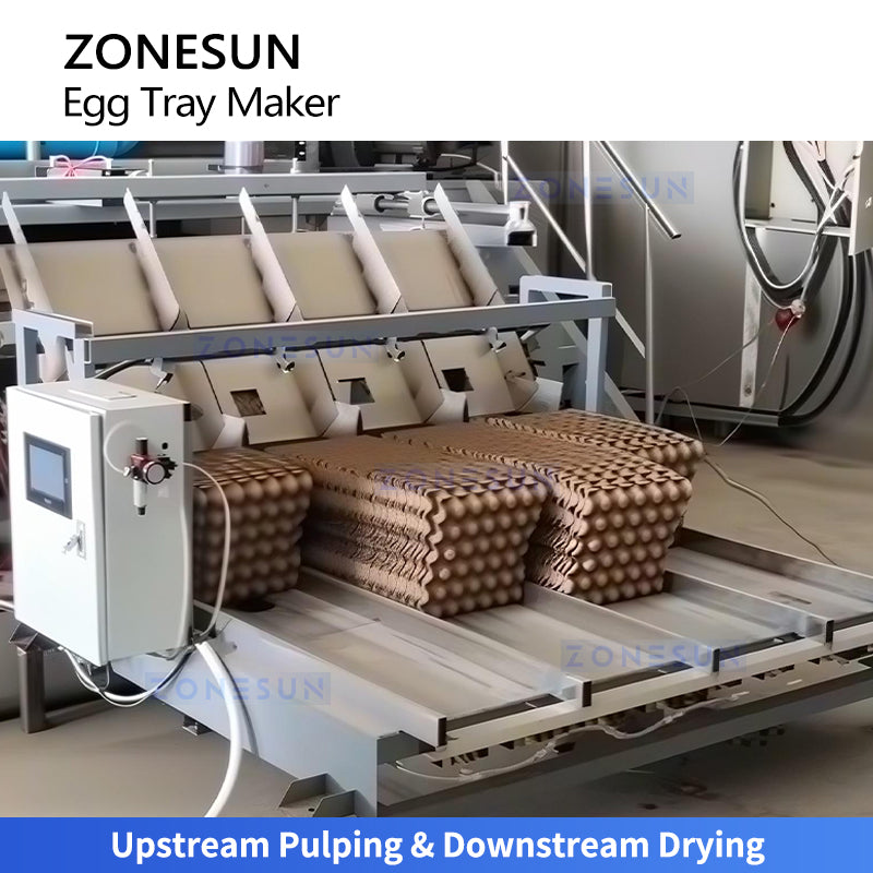 ZONESUN ZS-PT1000 Automatic Rotary Pulp Molding Machine for Egg Trays Fruit Trays and Biodegradable Paper Packaging