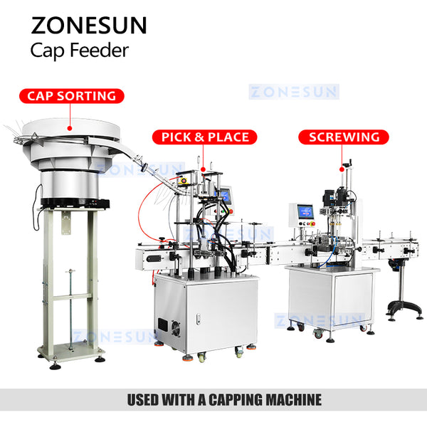trigger pump cap feeding machine