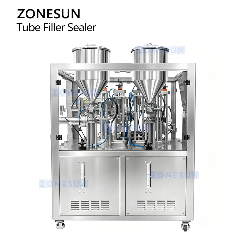 ZONESUN ZS-FS009D Automatic Soft Tube Filling and Sealing Machine for A+B Creams Toothpaste Cosmetic