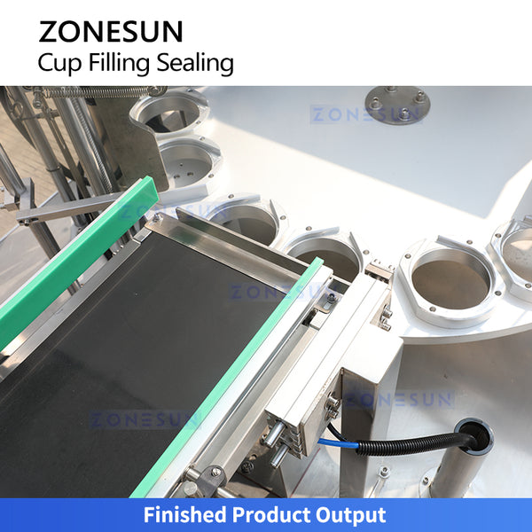 ZONESUN ZS-AFS02R Automatic Cup Filling and Sealing Machine for Yogurt, Sauce, Beverage & Liquid Packaging