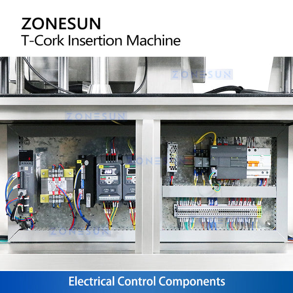 ZONESUN ZS-XG21U Automatic Bar Top T-Corking Machine for Spirits Bottling Lines with Vibratory Feeder