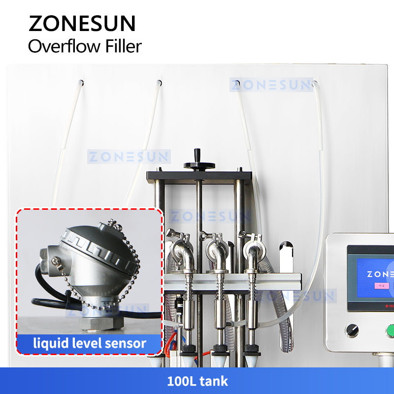 ZONESUN ZS-VTGZ100 High Volume Filling Machine Gravity Bottle Filler