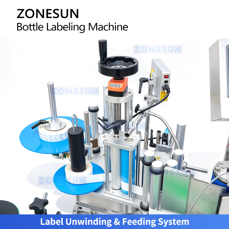 ZONESUN ZS-TB821 Automatic Round Bottle Single Side Labeling Machine