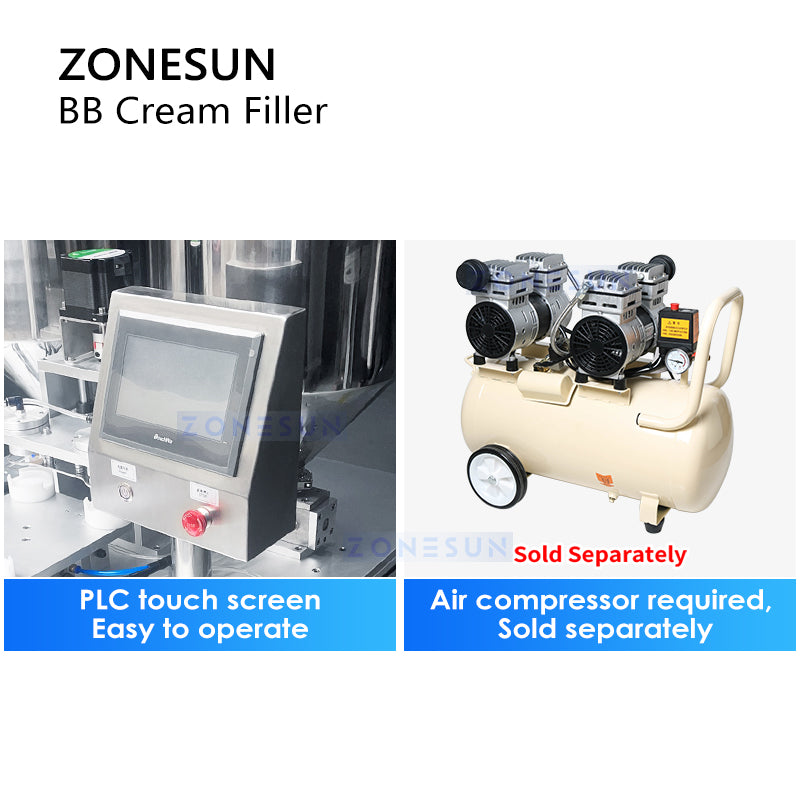 ZONESUN ZS-GTBB2S Three Color Air Cushion Foundation Liquid Filling Machine