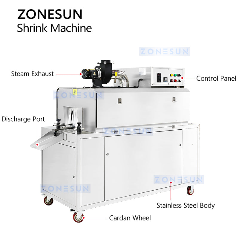 ZONESUN ZS-ZQ15 Steam Shrink Sleeve Tunnel for Packaging