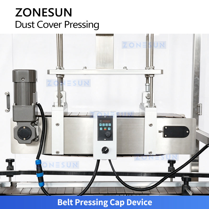 ZONESUN ZS-VTYG03 Automatic Large Bottle Overcap Pressing Machine with Vacuum Cap Placement