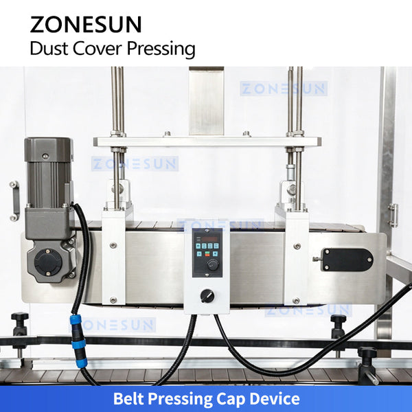 ZONESUN ZS-VTYG03 Automatic Large Bottle Overcap Pressing Machine with Vacuum Cap Placement