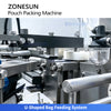 ZONESUN ZS-SPFC8 Automatic Dual Channel Pouch Packing Machine for Flat Bags Zipper Bags and Stand-Up Pouches