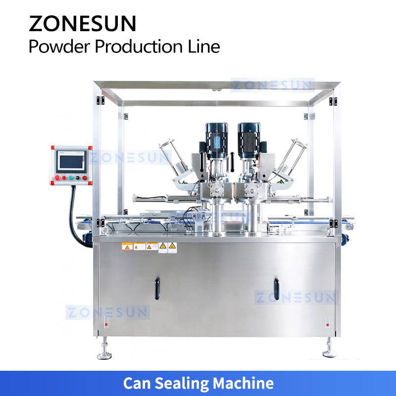 ZONESUN ZS-FAL320 Automatic Milk Powder Filling Nitrogen Flushing Can Sealing Production Line