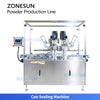 ZONESUN ZS-FAL320 Automatic Milk Powder Filling Nitrogen Flushing Can Sealing Production Line