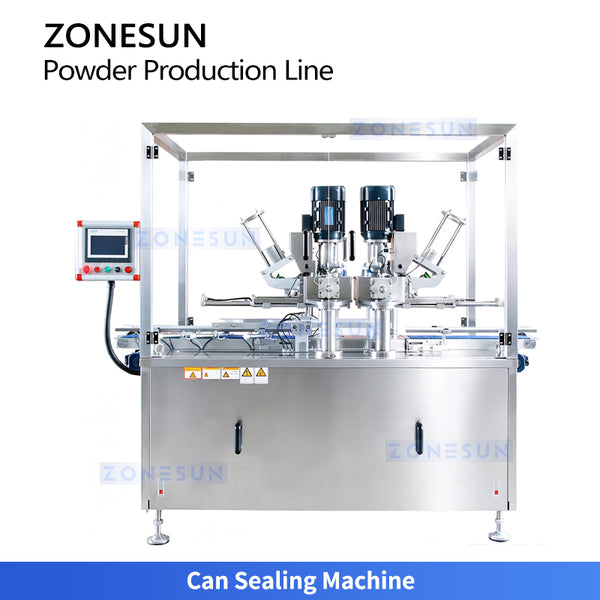 ZONESUN ZS-FAL320 Automatic Milk Powder Filling Nitrogen Flushing Can Sealing Production Line