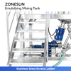 ZONESUN ZS-EM2 300L Emulsifying Mixing Tank with Anchor Scraper Agitator High-Speed Emulsifier and Dual Rotor Pumps for Food Cosmetic and Pharmaceutical Production