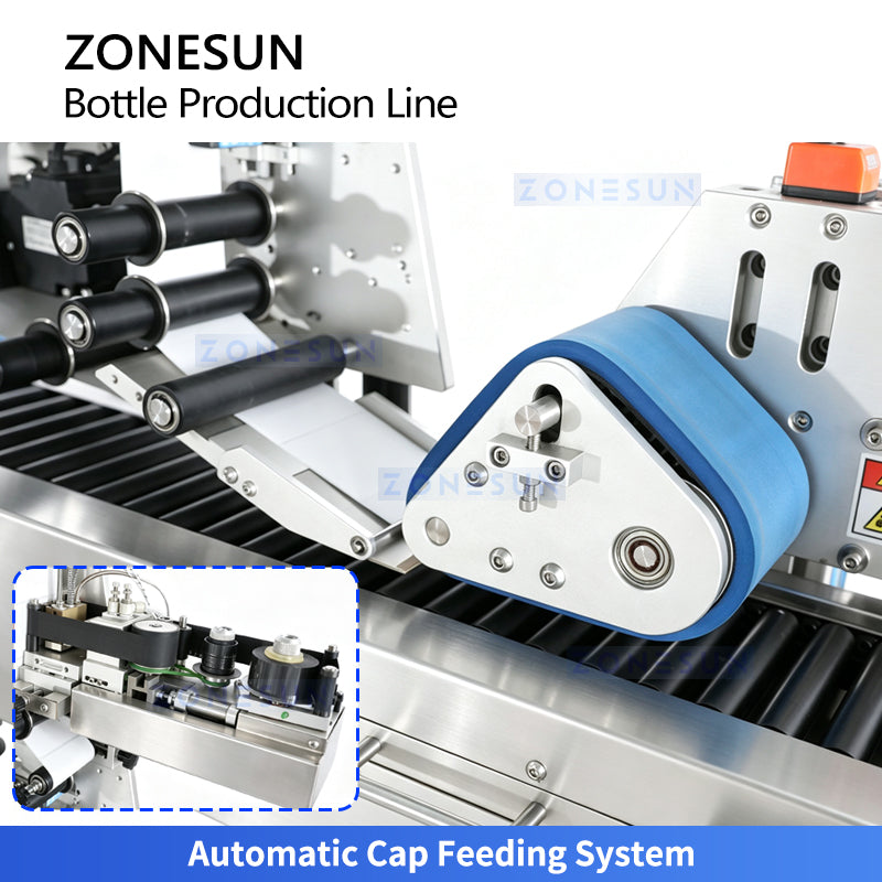 ZONESUN ZS-FAL180V20 Automatic Tube-shaped Bottle Filling, Capping, Labeling & Coding Production Line