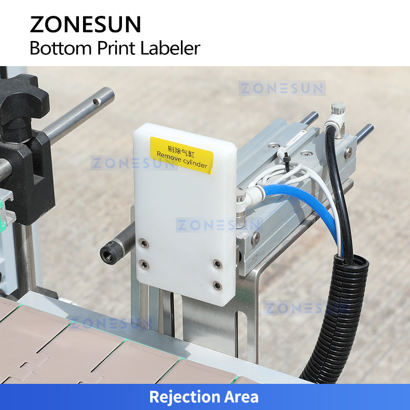 ZONESUN ZS-512F Automatic Bottom Labeling Machine with Real-Time Printing and RFID Verification