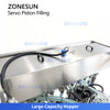 ZONESUN ZS-YT8T-8PX Automatic 8-Head Servo Piston Filling Machine For Ketchup Shampoo