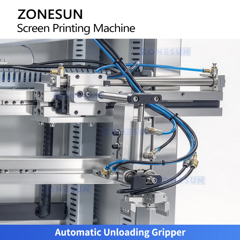ZONESUN ZS-SWP5 Automatic Dual-Color Screen Bottle Printer With UV Curing System