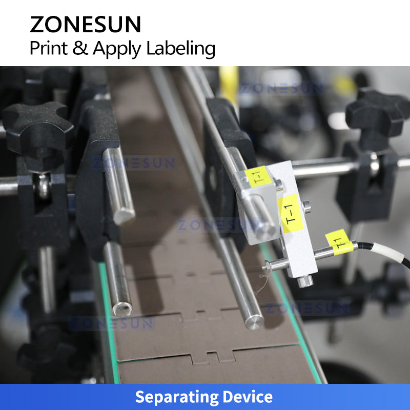 ZONESUN ZS-TB164PO Barcode-Triggered Real-time Print & Apply Labeler for Bottles