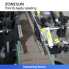 ZONESUN ZS-TB164PO Barcode-Triggered Real-time Print & Apply Labeler for Bottles