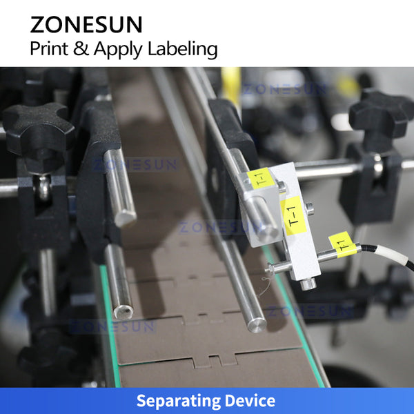 ZONESUN ZS-TB164PO Barcode-Triggered Real-time Print & Apply Labeler for Bottles