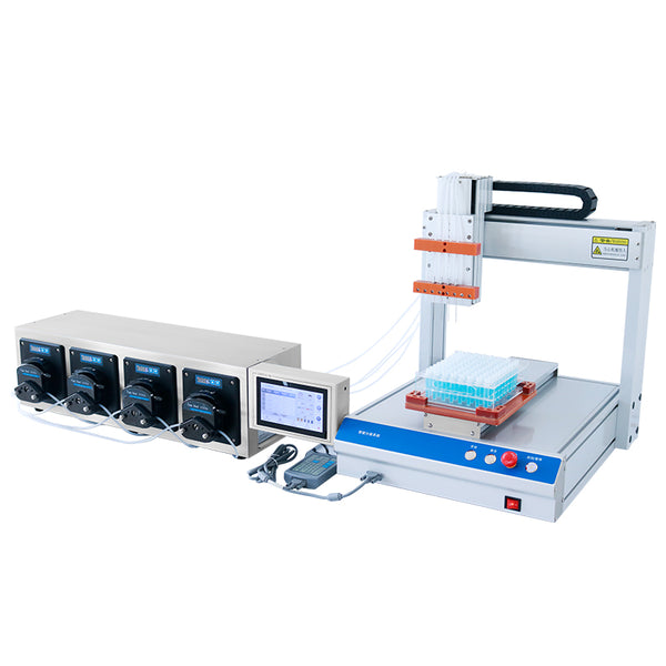 ZONESUN ZS‑XYZ4A 4‑Nozzle Peristaltic Pump Small‑Volume Filling Machine