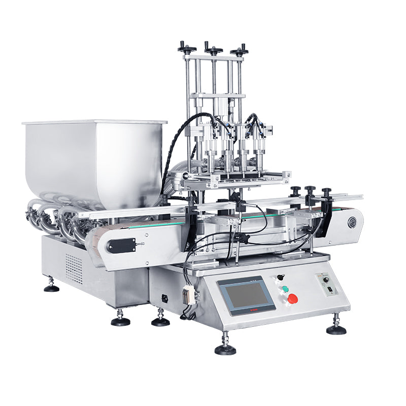 ZONESUN ZS-DTGT4T Pneumatic 4-Nozzle Semi-Auto Liquid & Paste Filling Machine