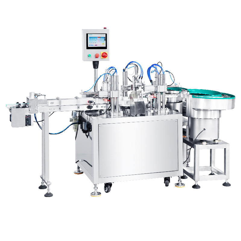 ZONESUN ZS-AFC6F Automatic Peristaltic Pump Flat Bottle Liquid Filling Capping Machine - 220V