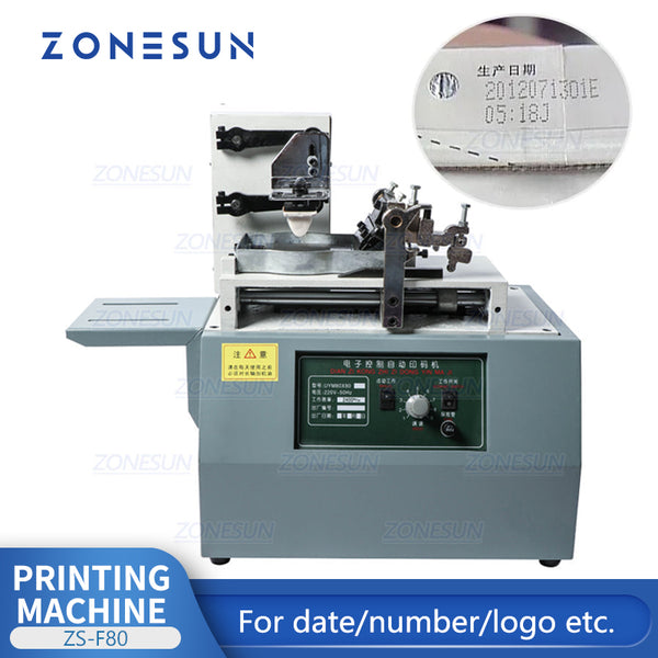 ZONESUN F-80 Automatic Ink Pad Printing Machine Date Coder
