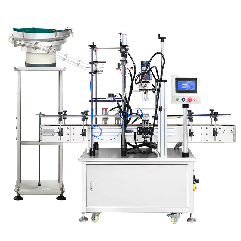 ZONESUN ZS-XG440I Automatic Pump Bottle Capping Machine with Vibrating Bowl - 110V - 220V