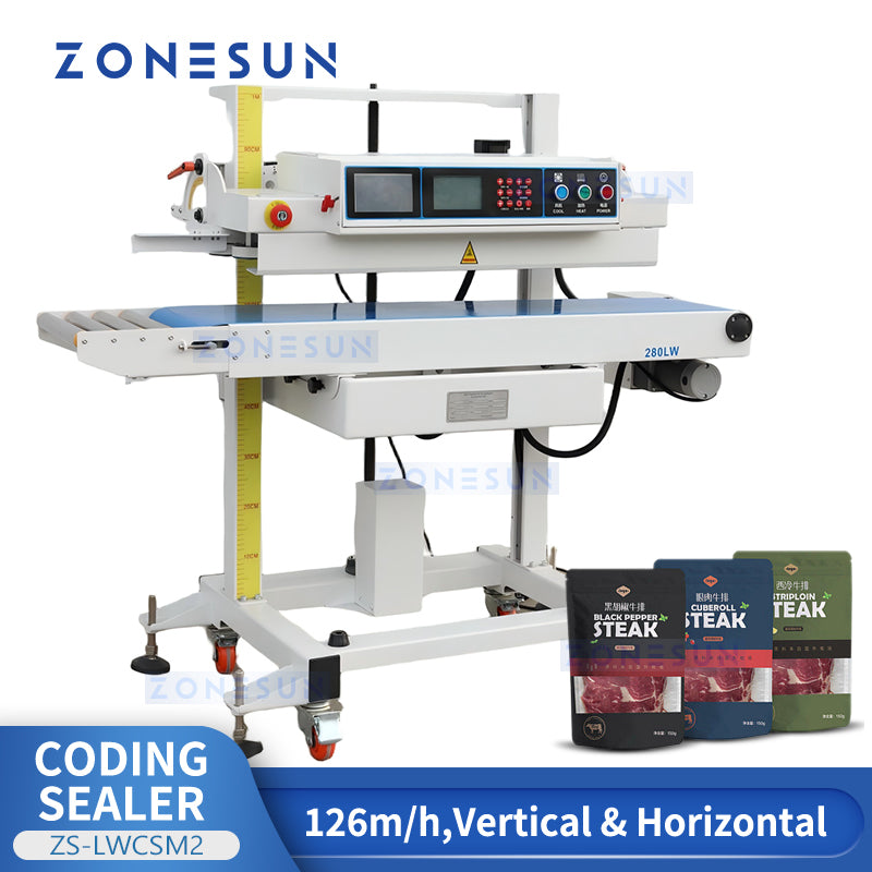 ZONESUN ZS-LWCSM2 Semi-Automatic Continuous Bag Sealer With Coding