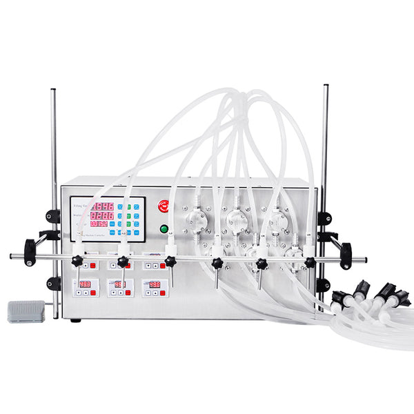 ZONESUN ZS-MP5000 Semi-automatic 6 Nozzles Magnetic Pump Liquid Filling Machine