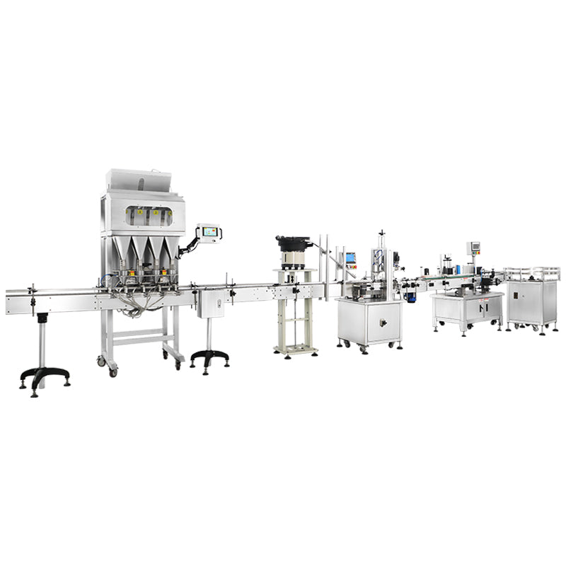 ZONESUN ZS-FAL180X10 Automatic Granule Weighing Filling Capping Labeling Production Line