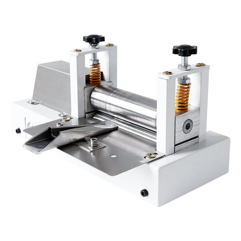 ZONESUN ZS-LSF2 Manual Leather Belt Rolling Machine Die Cutter Shoulder Strap Leather Laminating Folding Machine