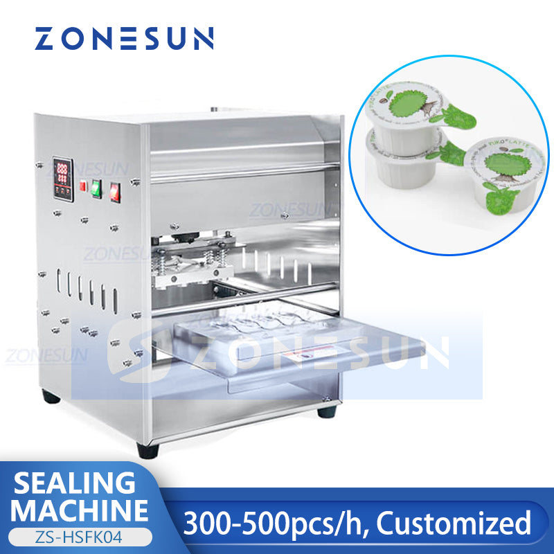 ZONESUN ZS-HSFK04 Semi-Automatic Sealer Plastic Films Cups Disposable Heat Sealing Machine