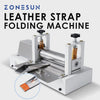 ZONESUN ZS-LSF2 Manual Leather Belt Rolling Machine Die Cutter Shoulder Strap Leather Laminating Folding Machine