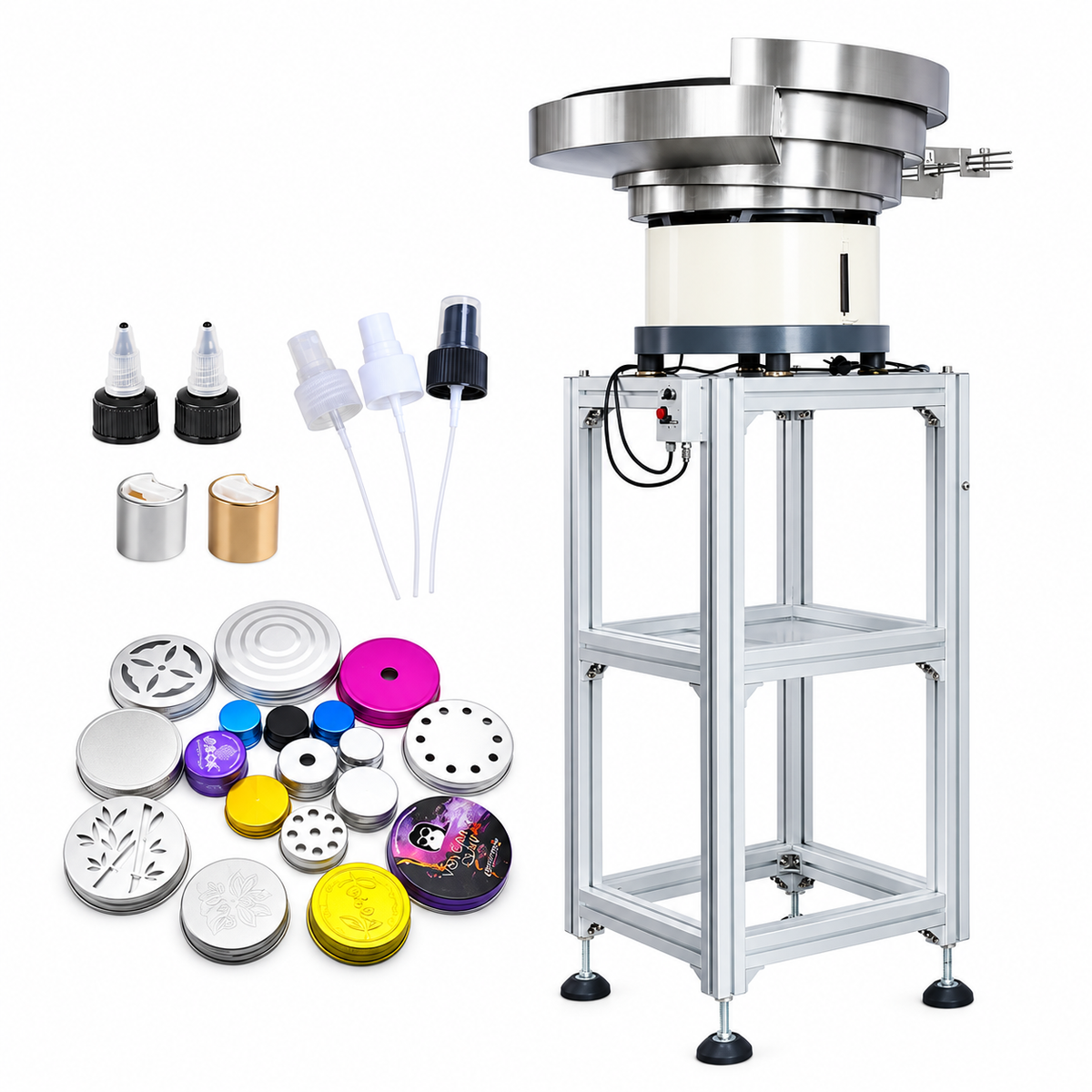 ZONESUN Automatic Vibratory Cap Feeder for Bottle Capping Production Line