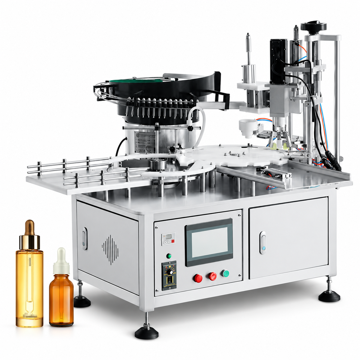 ZONESUN ZS-AFC7A Magnetic Pump Liquid Filling Capping Machine With Cap Feeder