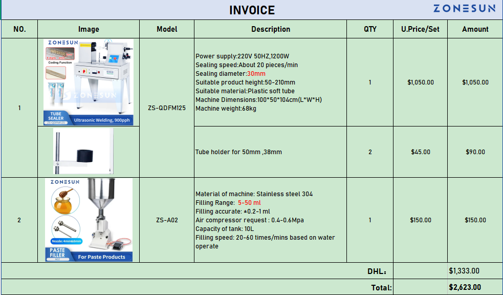 ZONESUN Customized Link - Customized Packaging Solution Link