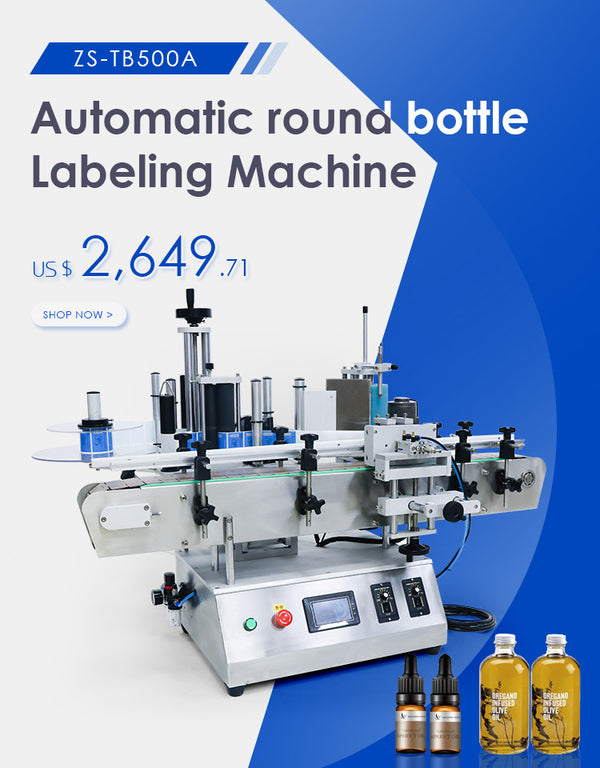 ZONESUN ZS-TB500A DOUBLE SIDES ROUND BOTTLE POSITIONING AND LABELING MACHINE WITH DATE CODER