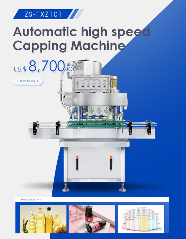 ZONESUN ZS-FXZ101 AUTOMATIC HIGH SPEED CAPPING MACHINE WITH CAP FEEDER
