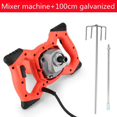 ZONESUN  Electric Cement Mixer Stirrer Adjustable 6-Speed Handheld Concrete Mixer for Mortars Paint Mud Grout